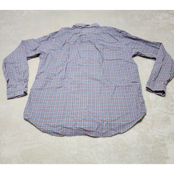Ralph Lauren Polo Shirt Mens Sz L Multicolor Gingham Check Button Down Blue Pony - Picture 9 of 9